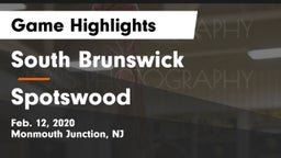 South Brunswick  vs Spotswood  Game Highlights - Feb. 12, 2020