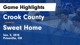 Crook County  vs Sweet Home  Game Highlights - Jan. 5, 2018