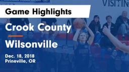 Crook County  vs Wilsonville  Game Highlights - Dec. 18, 2018