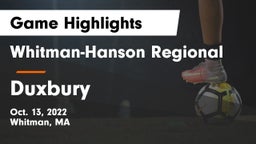 Whitman-Hanson Regional  vs Duxbury  Game Highlights - Oct. 13, 2022