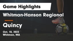 Whitman-Hanson Regional  vs Quincy  Game Highlights - Oct. 10, 2023