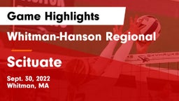 Whitman-Hanson Regional  vs Scituate  Game Highlights - Sept. 30, 2022