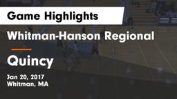 Whitman-Hanson Regional  vs Quincy  Game Highlights - Jan 20, 2017