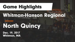 Whitman-Hanson Regional  vs North Quincy Game Highlights - Dec. 19, 2017