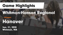 Whitman-Hanson Regional  vs Hanover  Game Highlights - Jan. 21, 2020