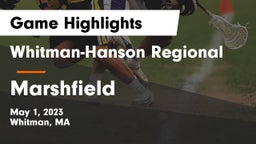 Whitman-Hanson Regional  vs Marshfield  Game Highlights - May 1, 2023