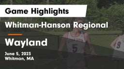 Whitman-Hanson Regional  vs Wayland  Game Highlights - June 5, 2023