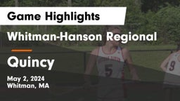 Whitman-Hanson Regional  vs Quincy  Game Highlights - May 2, 2024