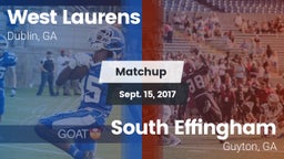 Matchup: West Laurens High vs. South Effingham  2017
