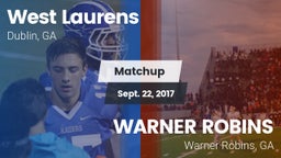 Matchup: West Laurens High vs. WARNER ROBINS  2017