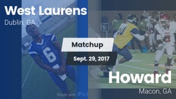 Matchup: West Laurens High vs. Howard  2017