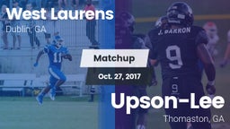 Matchup: West Laurens High vs. Upson-Lee  2017