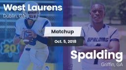Matchup: West Laurens High vs. Spalding  2018