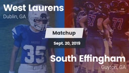 Matchup: West Laurens High vs. South Effingham  2019