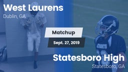 Matchup: West Laurens High vs. Statesboro High 2019