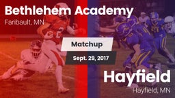 Matchup: Bethlehem Academy vs. Hayfield  2017
