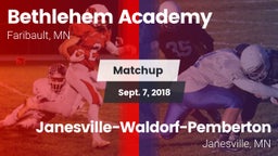 Matchup: Bethlehem Academy vs. Janesville-Waldorf-Pemberton  2018