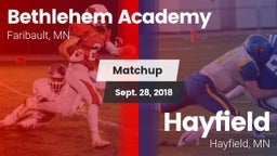 Matchup: Bethlehem Academy vs. Hayfield  2018