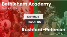 Matchup: Bethlehem Academy vs. Rushford-Peterson  2019