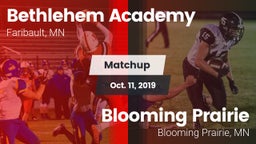 Matchup: Bethlehem Academy vs. Blooming Prairie  2019