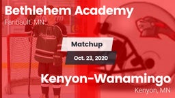 Matchup: Bethlehem Academy vs. Kenyon-Wanamingo  2020