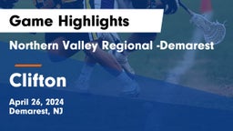 Northern Valley Regional -Demarest vs Clifton  Game Highlights - April 26, 2024