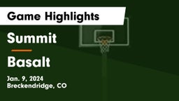 Summit  vs Basalt  Game Highlights - Jan. 9, 2024