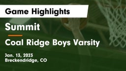 Summit  vs Coal Ridge  Boys Varsity Game Highlights - Jan. 13, 2023