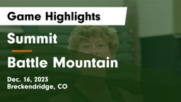 Summit  vs Battle Mountain  Game Highlights - Dec. 16, 2023