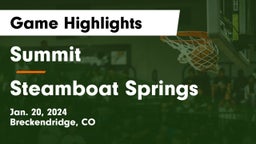Summit  vs Steamboat Springs  Game Highlights - Jan. 20, 2024