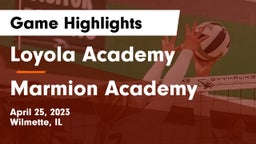 Loyola Academy  vs Marmion Academy  Game Highlights - April 25, 2023