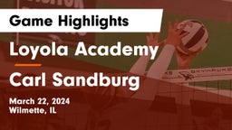 Loyola Academy  vs Carl Sandburg  Game Highlights - March 22, 2024