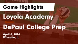 Loyola Academy  vs DePaul College Prep Game Highlights - April 6, 2024