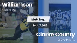 Matchup: Williamson High vs. Clarke County  2018