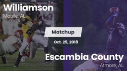 Matchup: Williamson High vs. Escambia County  2018