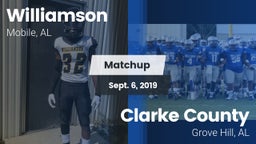 Matchup: Williamson High vs. Clarke County  2019