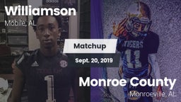 Matchup: Williamson High vs. Monroe County  2019