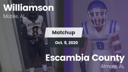 Matchup: Williamson High vs. Escambia County  2020