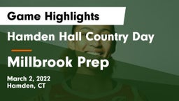 Hamden Hall Country Day  vs Millbrook Prep Game Highlights - March 2, 2022