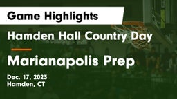 Hamden Hall Country Day  vs Marianapolis Prep Game Highlights - Dec. 17, 2023