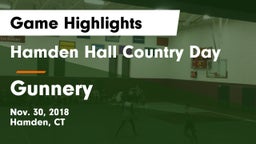 Hamden Hall Country Day  vs Gunnery  Game Highlights - Nov. 30, 2018