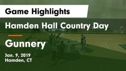 Hamden Hall Country Day  vs Gunnery  Game Highlights - Jan. 9, 2019