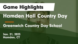 Hamden Hall Country Day  vs Greenwich Country Day School Game Highlights - Jan. 21, 2023