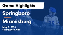 Springboro  vs Miamisburg  Game Highlights - May 8, 2024