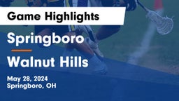 Springboro  vs Walnut Hills  Game Highlights - May 28, 2024