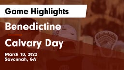 Benedictine  vs Calvary Day  Game Highlights - March 10, 2022