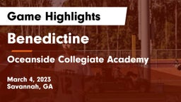 Benedictine  vs Oceanside Collegiate Academy Game Highlights - March 4, 2023