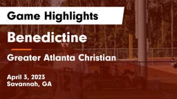 Benedictine  vs Greater Atlanta Christian  Game Highlights - April 3, 2023