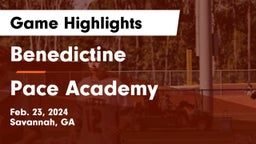 Benedictine  vs Pace Academy Game Highlights - Feb. 23, 2024