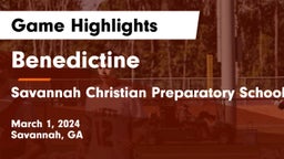 Benedictine  vs Savannah Christian Preparatory School Game Highlights - March 1, 2024